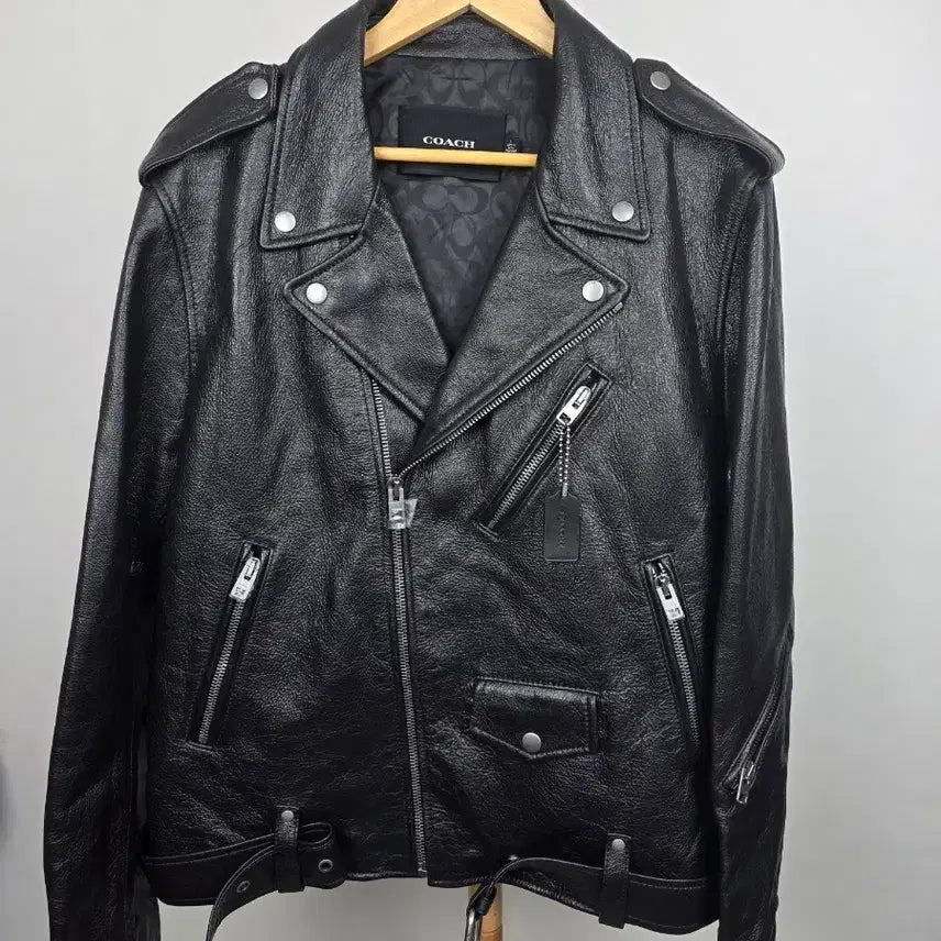 [BUNJANG] Coach Moto Jacket Leather Black L / [새상품/L] 코치  Moto Jacket  모토 자켓 라이더 자켓