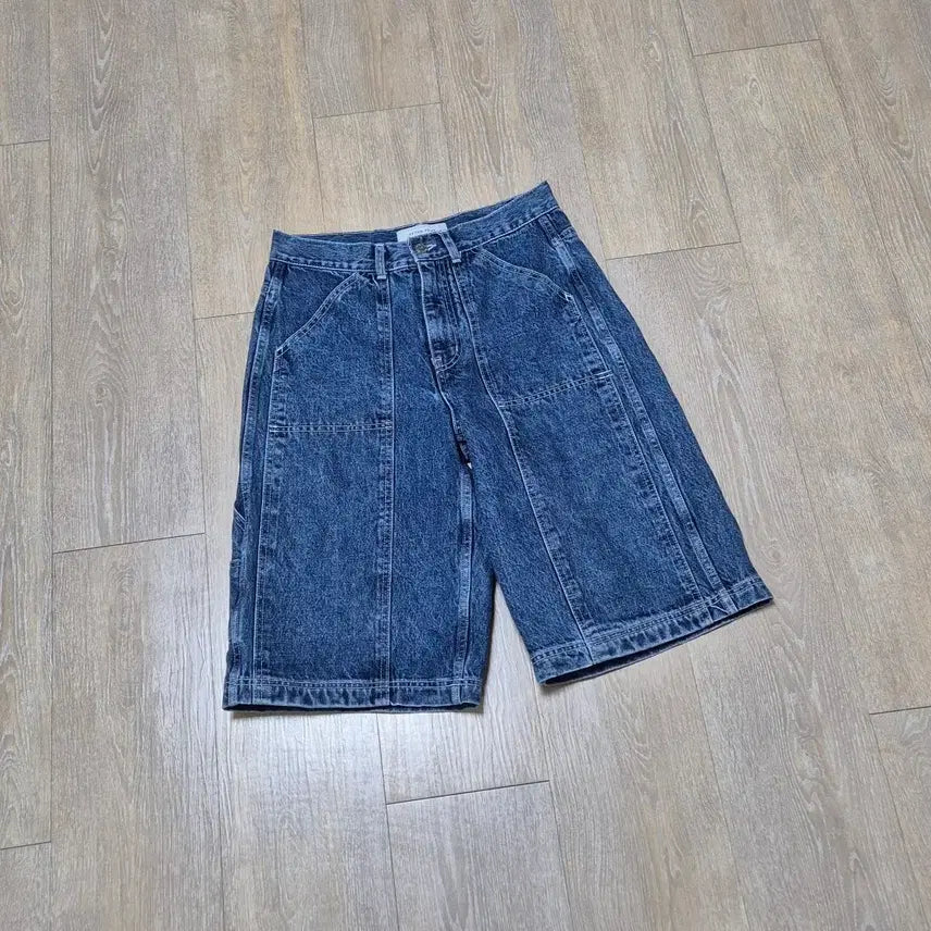 [BUNJANG] After Pray Bermuda Carpenter Denim Shorts Indigo / 애프터프레이 버뮤다 카펜터 데님 쇼츠