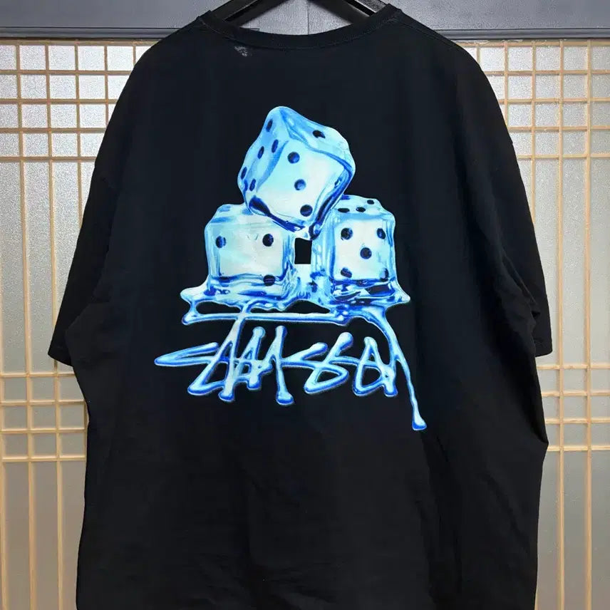 [BUNJANG] Stussy Melted Black T-Shirt / XXL)스투시 멜티드 블랙 티셔츠 반팔티
