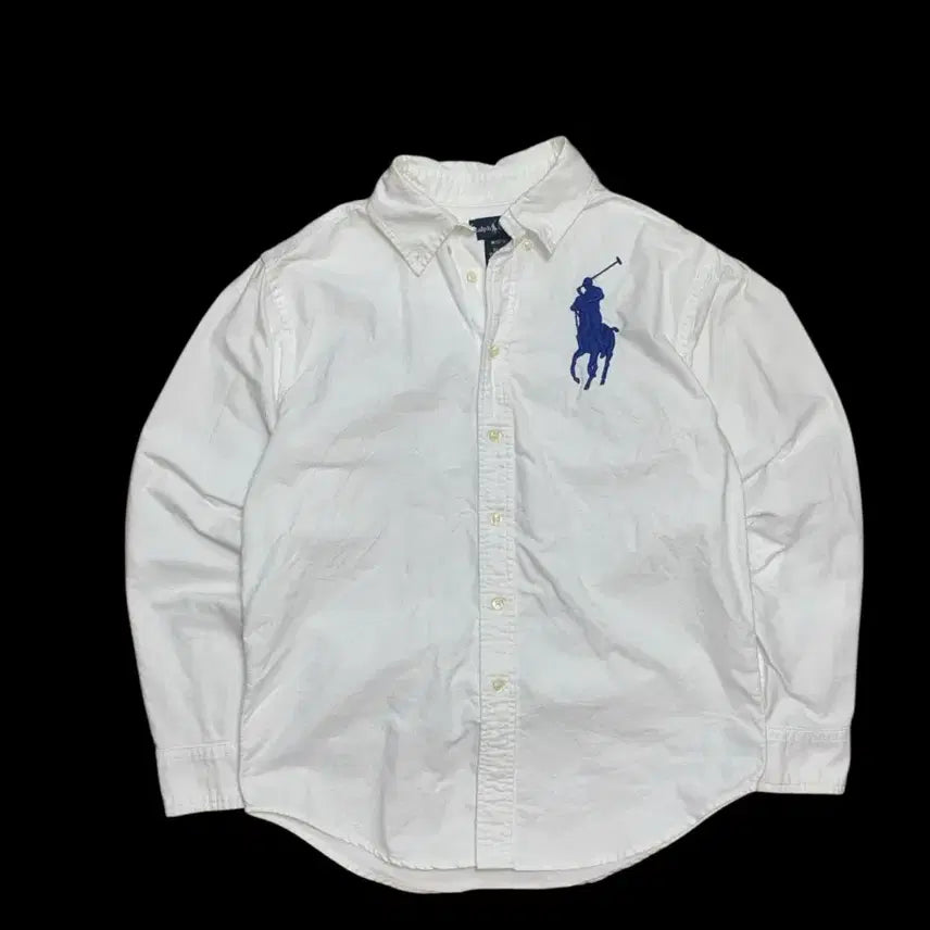[BUNJANG] Polo Ralph Lauren White Big Pony Shirt / 폴로 랄프로렌 화이트 빅포니 셔츠