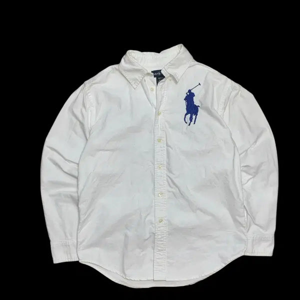 [BUNJANG] Polo Ralph Lauren White Big Pony Shirt / 폴로 랄프로렌 화이트 빅포니 셔츠