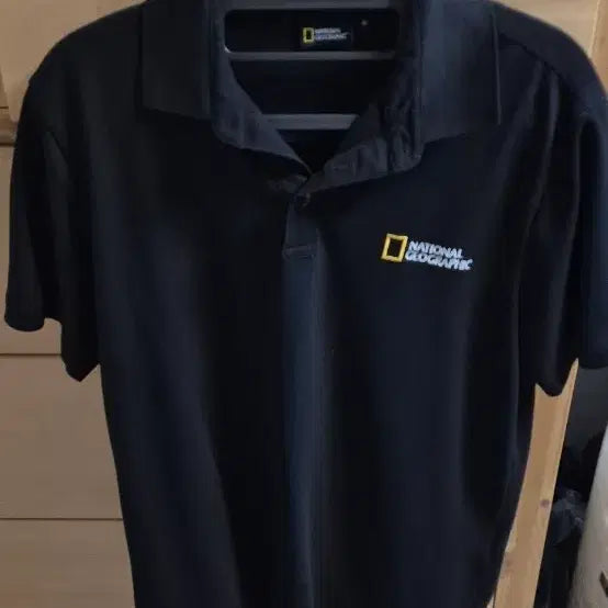 [BUNJANG] National Geographic Black Collar T-shirt M / 내셔널 지오그래픽 반팔 카라티 블랙 M
