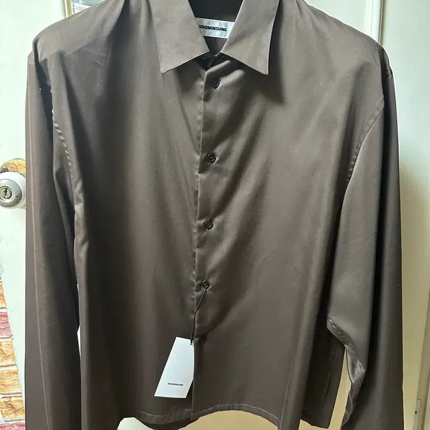[BUNJANG] Goo Min Sung Cropped Shirt Brown / 구민성 크롭셔츠 브라운