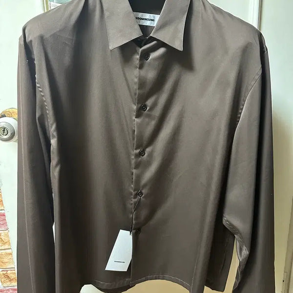 [BUNJANG] Goo Min Sung Cropped Shirt Brown / 구민성 크롭셔츠 브라운