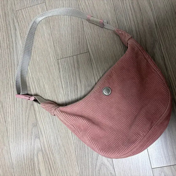 [BUNJANG] MinuteMute Chloe Waist Bag Pink Corduroy / 미닛뮤트 클로웨이스트s 핑크 코듀로이