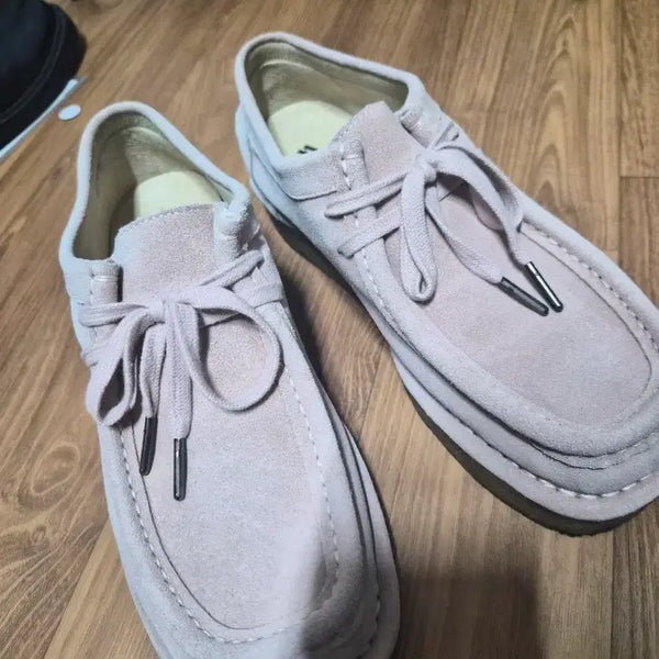 [BUNJANG] Double W Suede Wallabee Shoes Pink 270 / 더블 더블유 크레페솔 왈라비 슈즈핑크 270