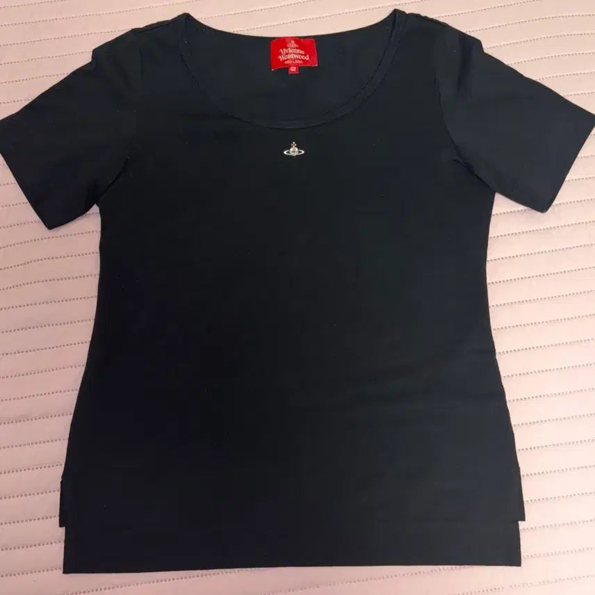 [BUNJANG] Vivienne Westwood Red Label Orb Logo Black T-Shirt / 비비안웨스트우드 레드라벨 orb 로고 반팔 블랙 티셔츠 탑
