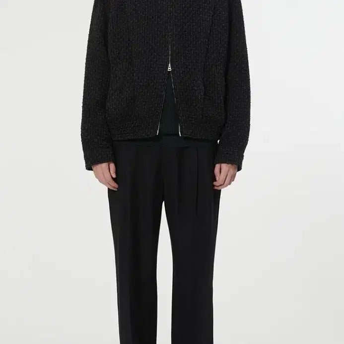 [BUNJANG] Il Corso Tweed Collar Blouson Jacket (Size S) / [새상품] 일꼬르소 트위드 카라 블루종 S