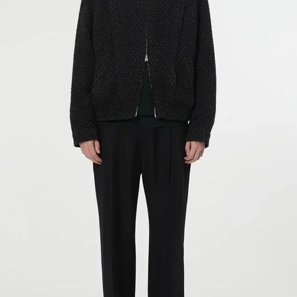 [BUNJANG] Il Corso Tweed Collar Blouson Jacket (Size S) / [새상품] 일꼬르소 트위드 카라 블루종 S