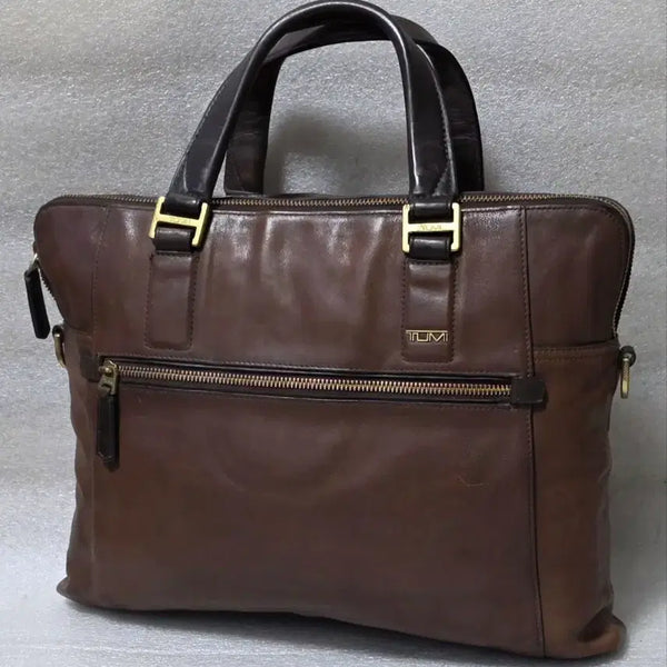 [BUNJANG] Tumi Beacon Hill Branch Slim Laptop Leather Briefcase Brown / 투미 TUMI 비콘 힐 브랜치 슬림 랩탑 레더 브리프 68516B