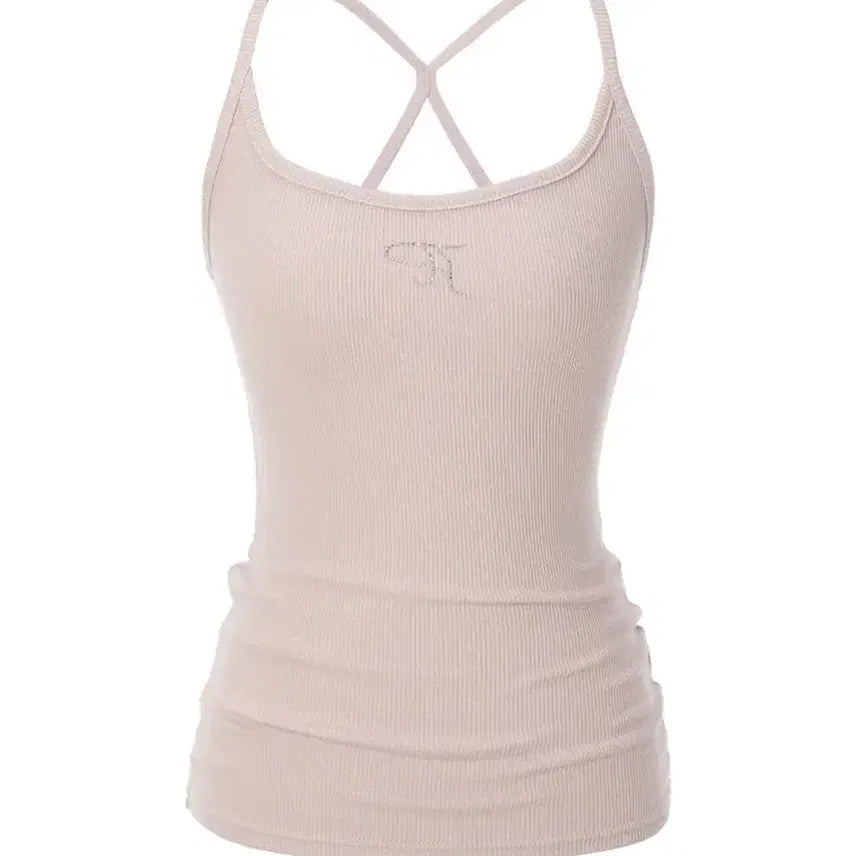 [BUNJANG] Third Time Jewel Cross Bag Tank Top Pink / 쓰리타임즈 쥬얼 크로스백 탱크탑 핑크