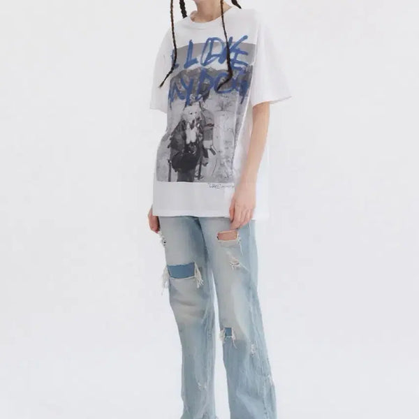 [BUNJANG] theopenproduct OPEN YY I LOVE MY DOG T-SHIRT White / 더오픈프로덕트(오픈와이와이 OPEN YY) 아이 러브 마이 도그 티 I LOVE MY DOG T-SHIRT