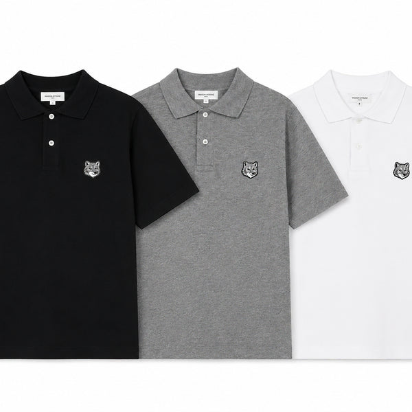 [BUNJANG] Maison Kitsuné Grey Fox Head Polo T-Shirt / 미개봉 새상품 ) 메종키츠네 PK 카라 반팔 그레이폭스헤드