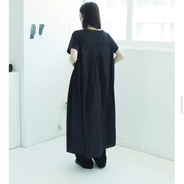 [BUNJANG] Omyo Pleats Pocket Long Dress / omyo 오묘 원피스