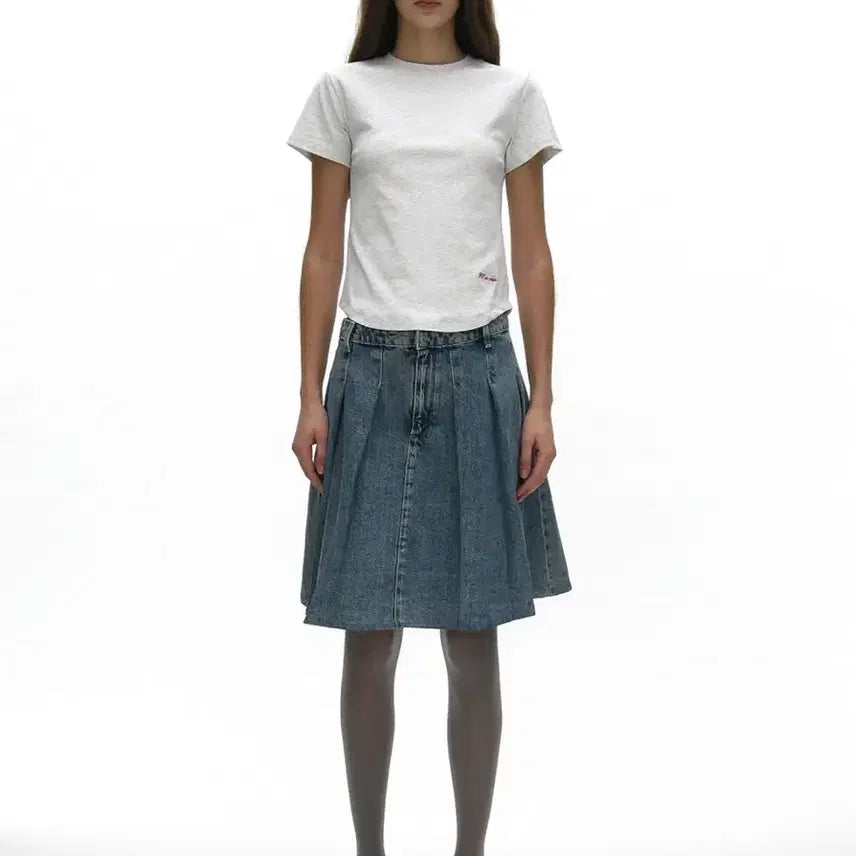 [BUNJANG] Partimento Woman PW 90s Short Sleeve T-Shirt Melange F / [파르티멘토 우먼] PW 90s 숏슬리브 반팔 티셔츠 멜란지 F