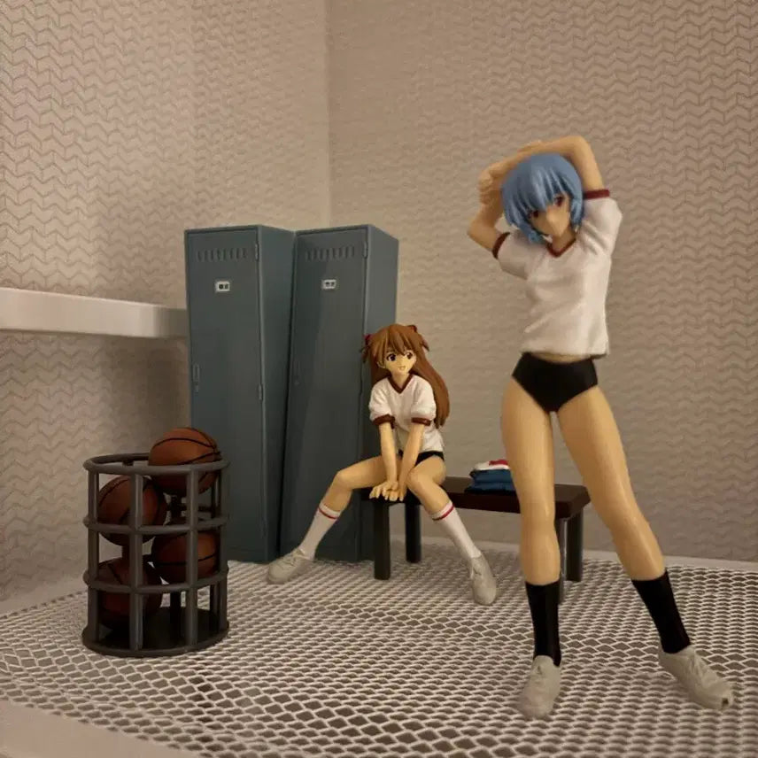 [BUNJANG] Evangelion Asuka & Rei Figure Bundle Set / 최저가 에반게리온 체육시간아스카  레이 피규어 일괄