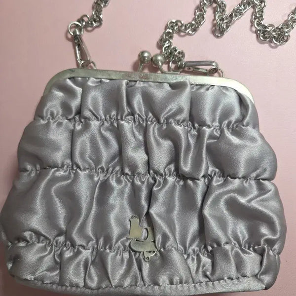 [BUNJANG] Illygo Shirring Bag Silver / 일리고 셔링백 실버