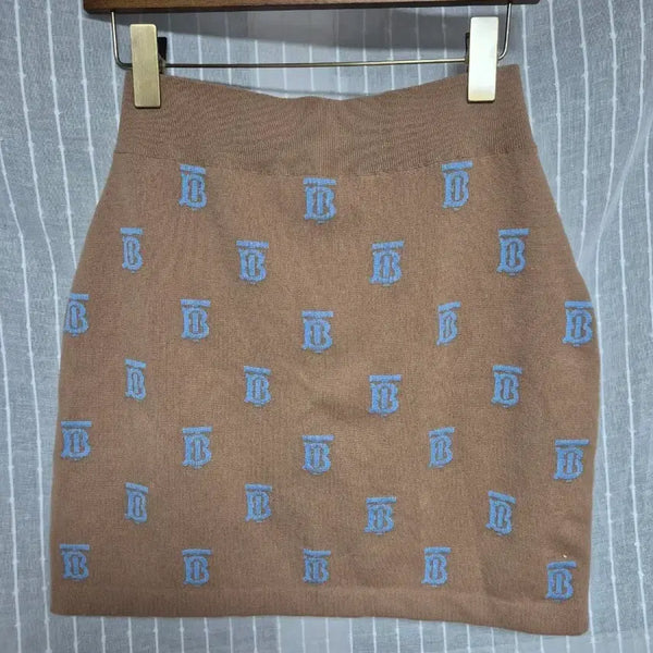 [BUNJANG] Burberry BB Logo Knit Skirt / 버버리 BB 로고 니트 스커트