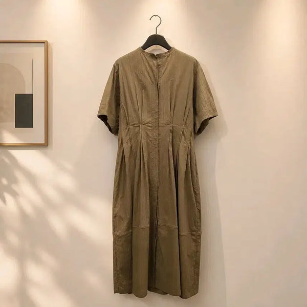 [BUNJANG] Time Homme Lett By.N 2024 Pintuck Flare Long Dress / 한섬 래트바이티 2024 핀턱 플레어 롱 원피스 82-94-160사이즈