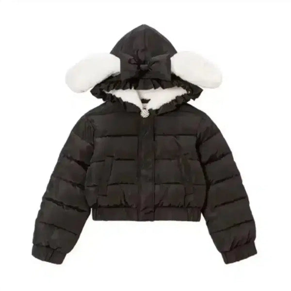 [BUNJANG] Dear My Love Usagimimi Short Padded Jacket Black / 디어마이러브 디마럽 우사미미 숏패딩 블랙