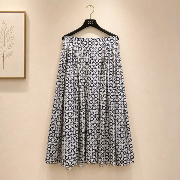 [BUNJANG] Athé Vanessa Bruno 2023 Floral Pattern Linen Flare Long Skirt / 아떼 바네사브루노 2023  플로럴 패턴 린넨 플레어 롱스커트 38사이즈