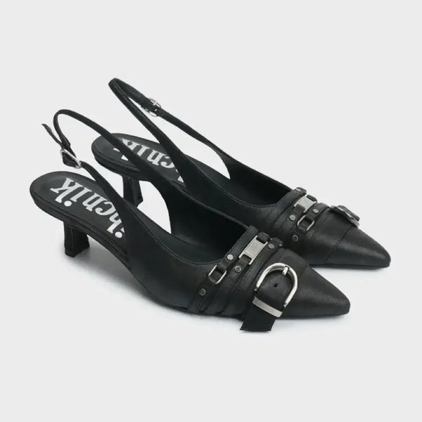 [BUNJANG] Ekunik Four Belted Slingback Shoes / 이크닉 105 four belted slingback