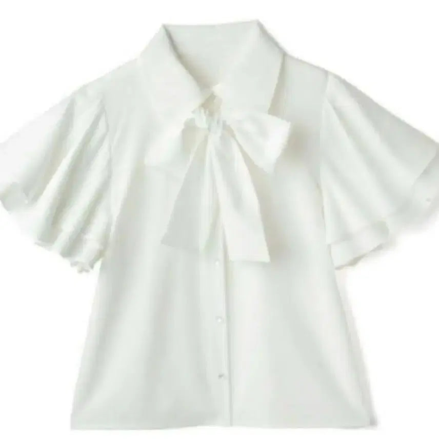 [BUNJANG] GRL Bow Tie Short Sleeve Blouse / GRL 그레일 스나계 보우타이 반팔 블라우스 걸리 판매