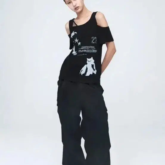 [BUNJANG] Nude Bear Printed T-Shirt / 나체 베어 프린티드 티셔츠
