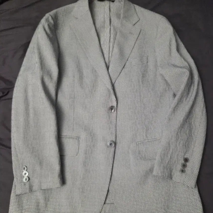 [BUNJANG] Daks Grey Summer Check Pattern Men's Jacket / 닥스 그레이 여름자켓