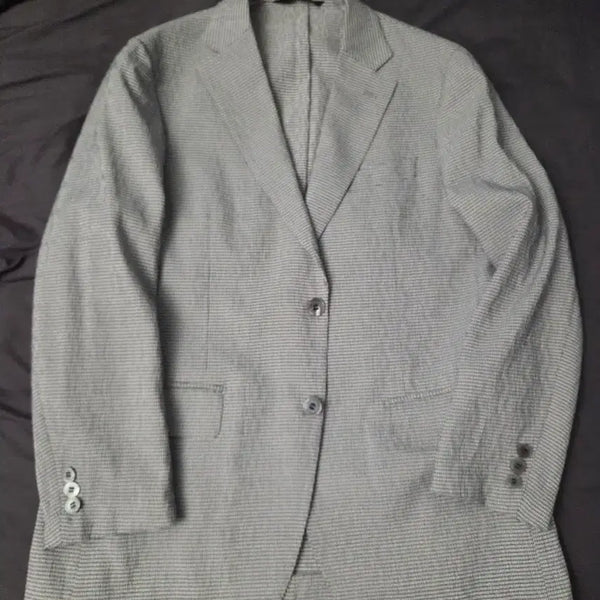 [BUNJANG] Daks Grey Summer Check Pattern Men's Jacket / 닥스 그레이 여름자켓