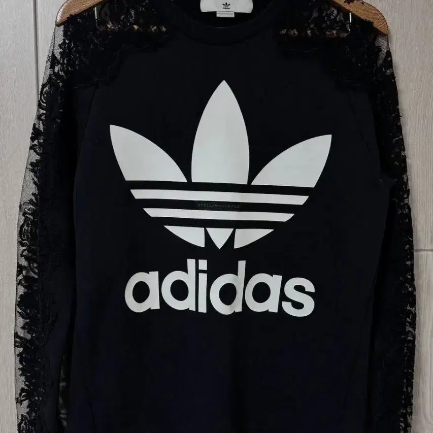 [BUNJANG] Adidas Stella McCartney Lace Sweatshirt Black M / 아디다스 스텔라 맥카트니 레이스 맨투맨 (M) 정품