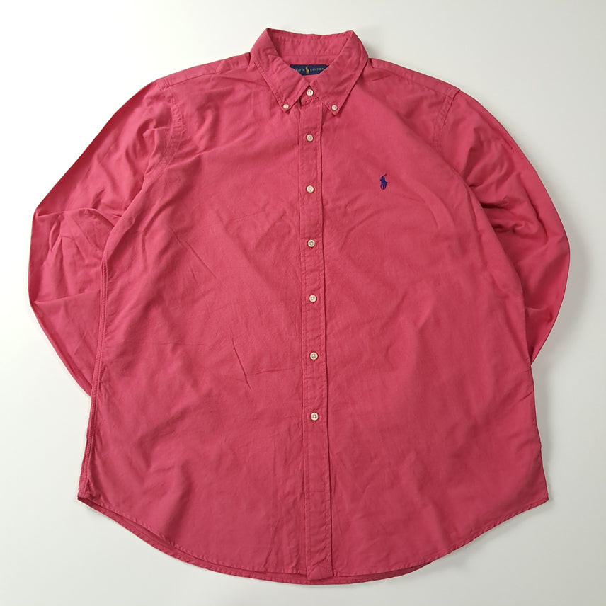 [BUNJANG] Polo Ralph Lauren 90s Hot Pink Button-Down Shirt XL / CA197 XL 폴로 90s 핫핑크 셔츠 남방