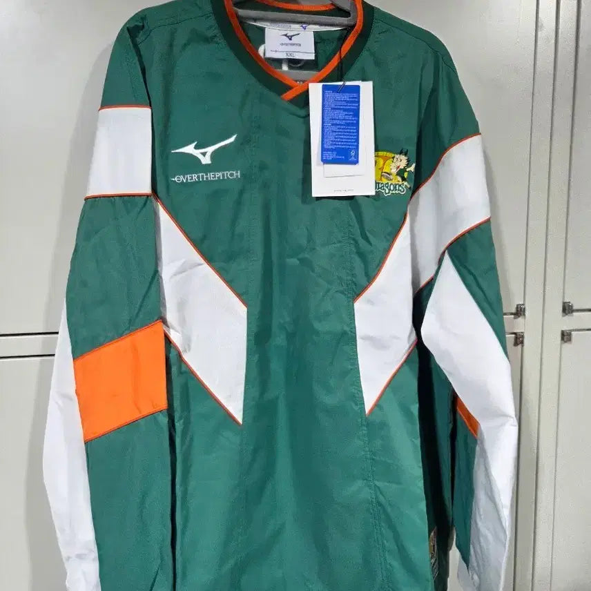 [BUNJANG] Mizuno Over the Peach Dragons Windbreaker XXL / 미즈노 오버더피치 드래곤즈 윈드브레이커 XXl
