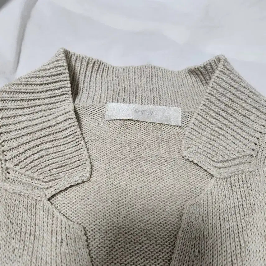 [BUNJANG] System Linen Knit Beige / 시스템 린넨 니트