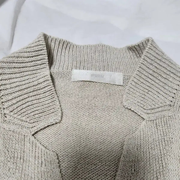[BUNJANG] System Linen Knit Beige / 시스템 린넨 니트
