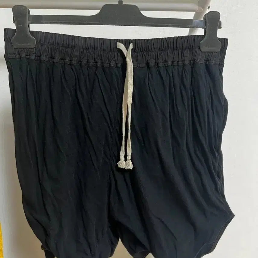 [BUNJANG] Rick Owens 50 Black Hollywood DBLe Drape Long Boxer Shorts / 릭오웬스 반바지 50사이즈
