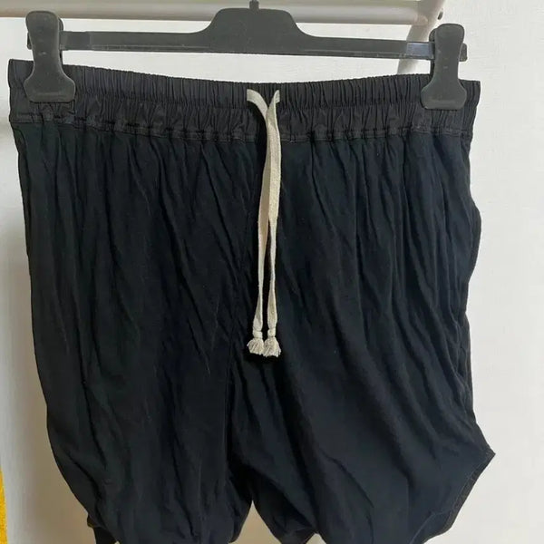 [BUNJANG] Rick Owens 50 Black Hollywood DBLe Drape Long Boxer Shorts / 릭오웬스 반바지 50사이즈