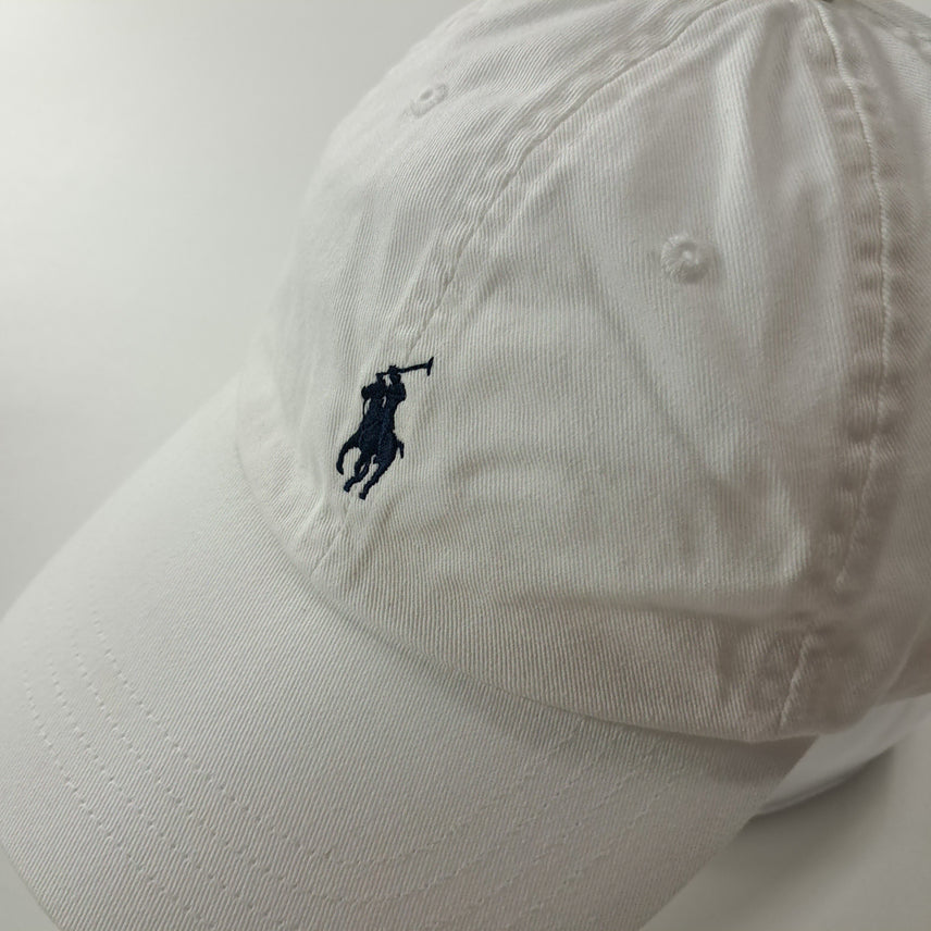 [BUNJANG] Polo Ralph Lauren White Chino Pony Embroidered Ball Cap (L/59cm) / CA205 L 폴로 블랙 포니 화이트 볼캡 모자