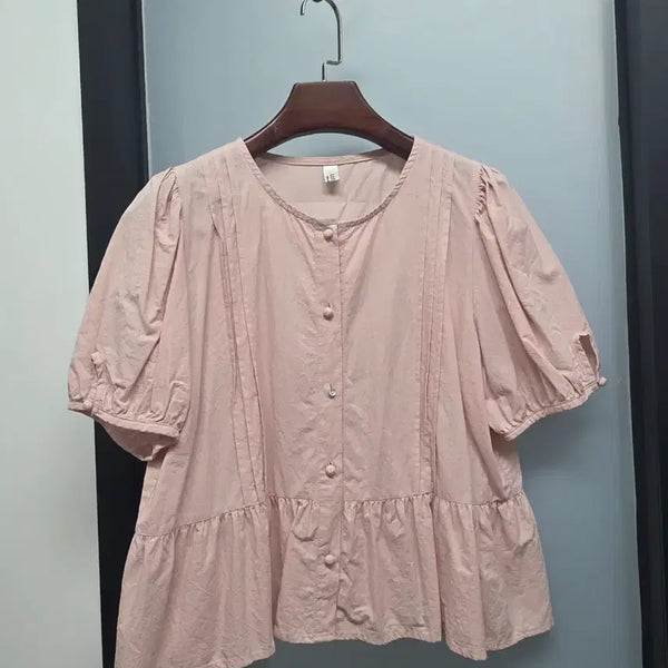 [BUNJANG] Leelin Cotton Puff Blouse / leelin 리린 코튼퍼프 블라우스