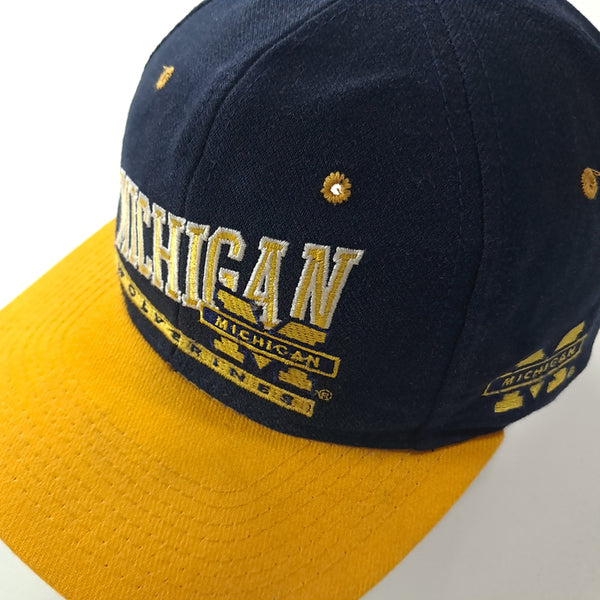 [BUNJANG] The Signature 80s Michigan Wolverines Two-Tone Wool Cap / CA210 더시그니처 80s 필리핀판 미시간 울버린스 투톤 볼캡 모자