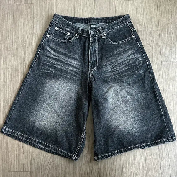 [BUNJANG] Trillion Black Denim Bermuda Pants L / 트릴리온 trillion 흑청 버뮤다팬츠 L 1D3-4
