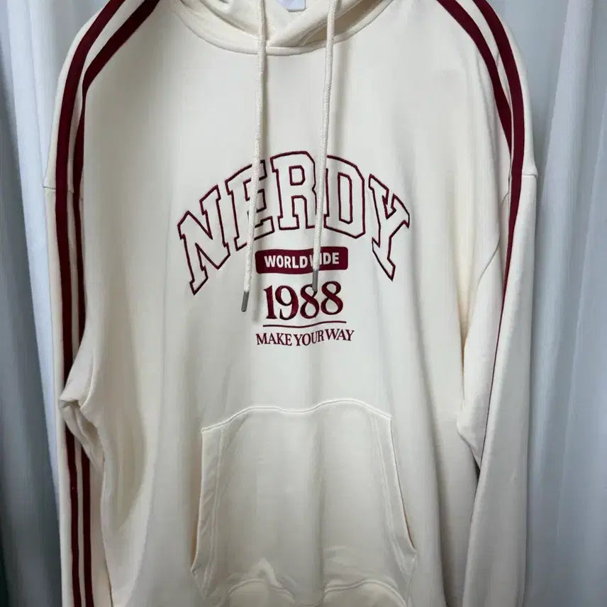 [BUNJANG] NERDY Unisex Hoodie (Large) / (새상품) 널디 후드티 (남녀 공용) 라지 사이드 캐쥬얼