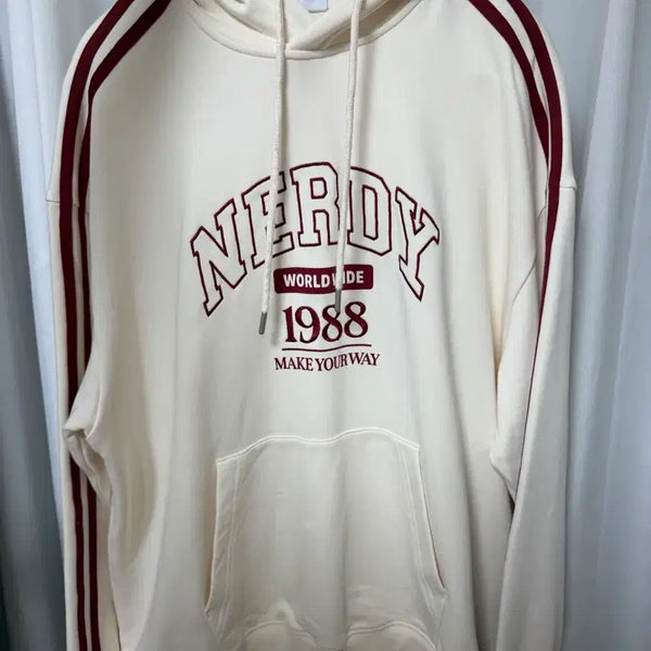 [BUNJANG] NERDY Unisex Hoodie (Large) / (새상품) 널디 후드티 (남녀 공용) 라지 사이드 캐쥬얼