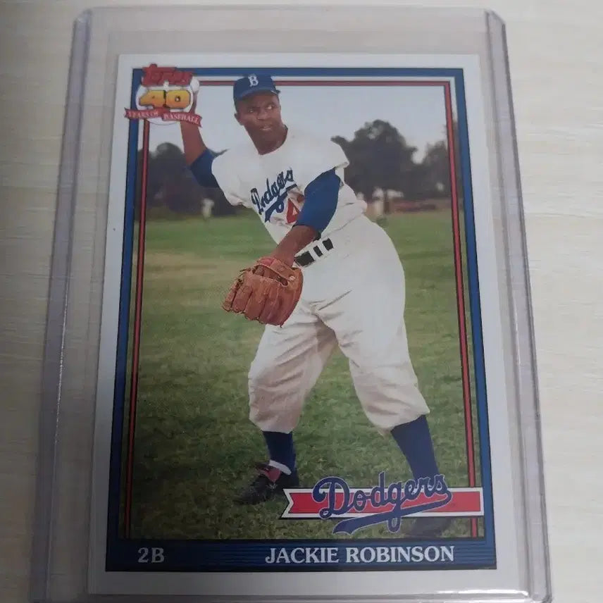 [BUNJANG] 1990 Topps Jackie Robinson 40th Anniversary Baseball Card / 탑스 잭키 로빈슨 야구 카드