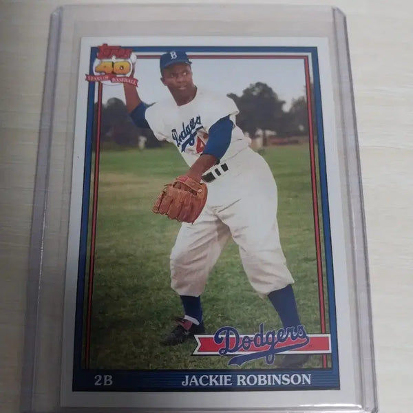 [BUNJANG] 1990 Topps Jackie Robinson 40th Anniversary Baseball Card / 탑스 잭키 로빈슨 야구 카드