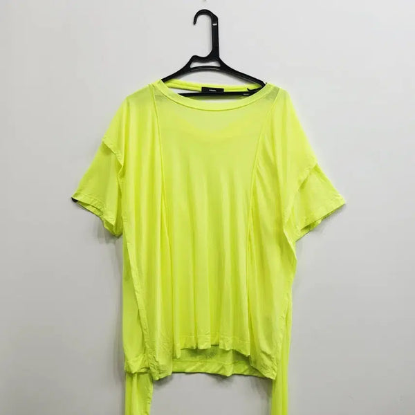 [BUNJANG] Diesel Fluorescent Short Sleeve T-Shirt (Women's Size S) / 디젤 형광 반팔 55 세번착용 여자 반팔티 s