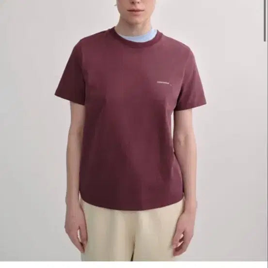 [BUNJANG] Colorcolour Burgundy T-Shirt / colorcolour 티셔츠 버건디2