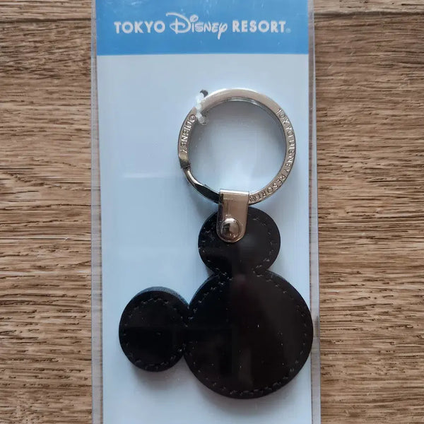[BUNJANG] Tokyo Disneyland Mickey Mouse Leather Keyring (Black) / 도쿄 디즈니랜드 미키 키링