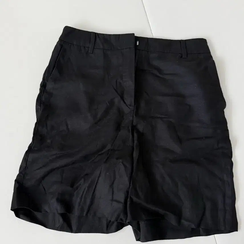 [BUNJANG] Giordano Black Linen Shorts / (세상품) 지오다노 블랙 린넨 반바지