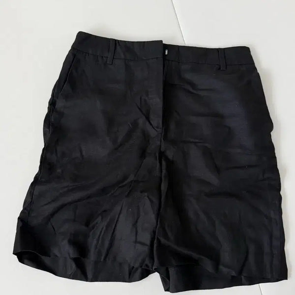 [BUNJANG] Giordano Black Linen Shorts / (세상품) 지오다노 블랙 린넨 반바지
